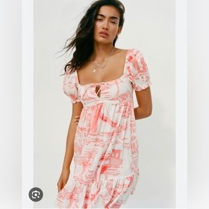 Urban Outfitters Wonderland Tie-back babydoll dress